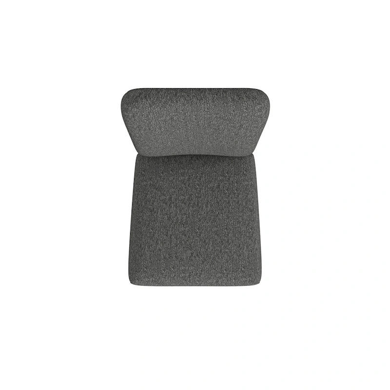 HomePop Rounded Back Upholstered Dining Chair-Black Woven (set of 2)