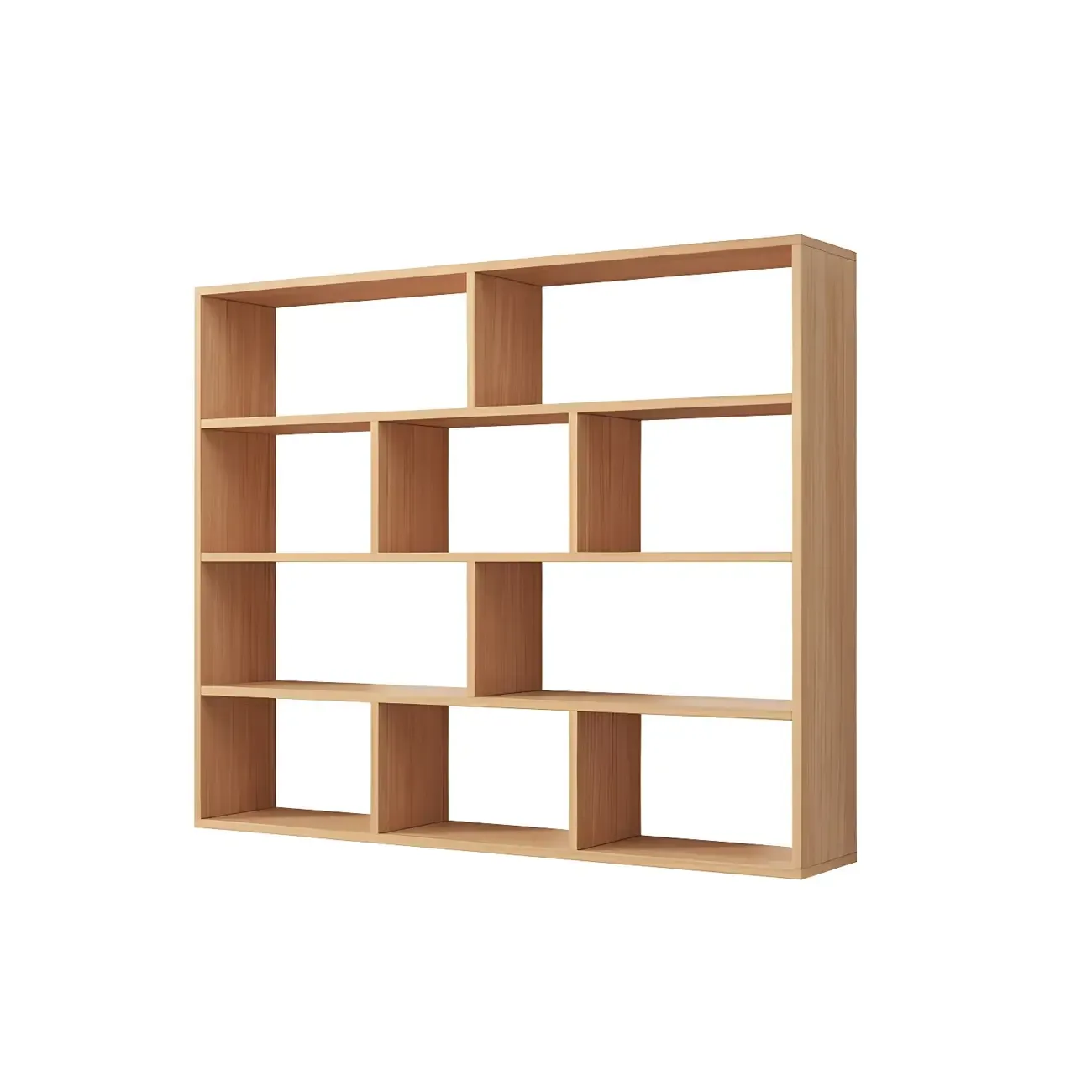 White Wall-Mounted Cube Wood Display Bookcase