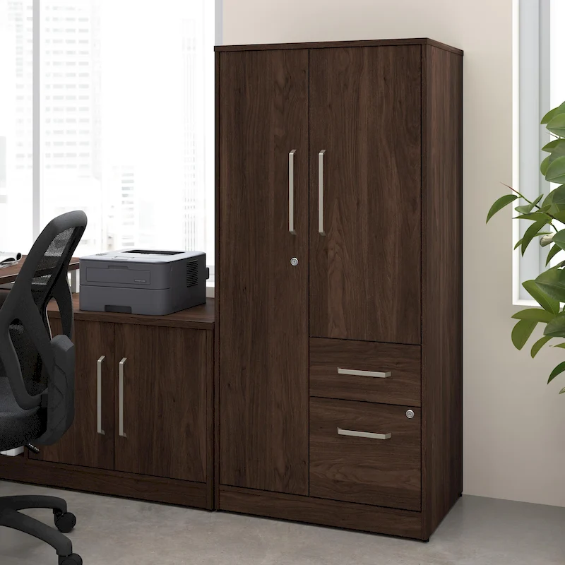 Bush Business Furniture Vista Wardrobe Cabinet with Drawers