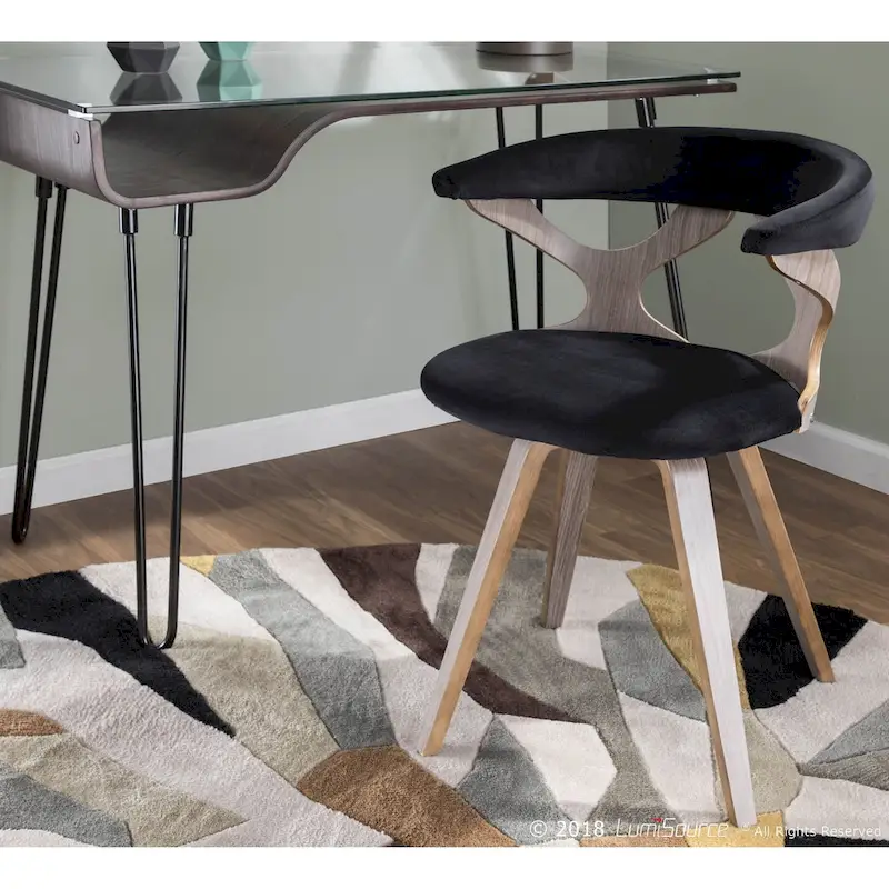 Viby Mid-century Modern Swivel Dining/ Accent Chair - N/A