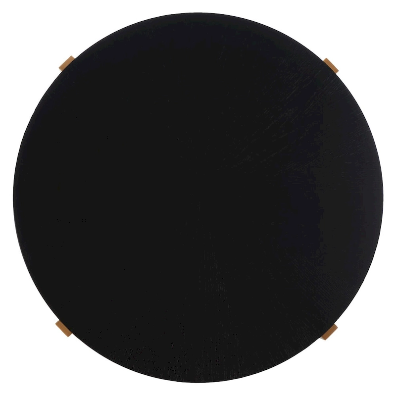 SAFAVIEH Deetta White Marble/ Black Round Coffee Table - 36 W x 36 D x 18 H - 36Wx36Dx18H