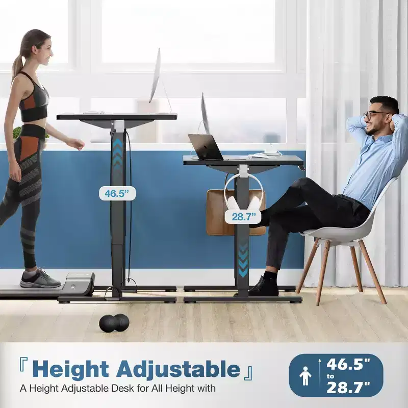 JIONJOY 63 Electric Standing Desk - 3-Panel Splice Design, Height Adjustable Workstation with Memory Presets, Quiet Motor
