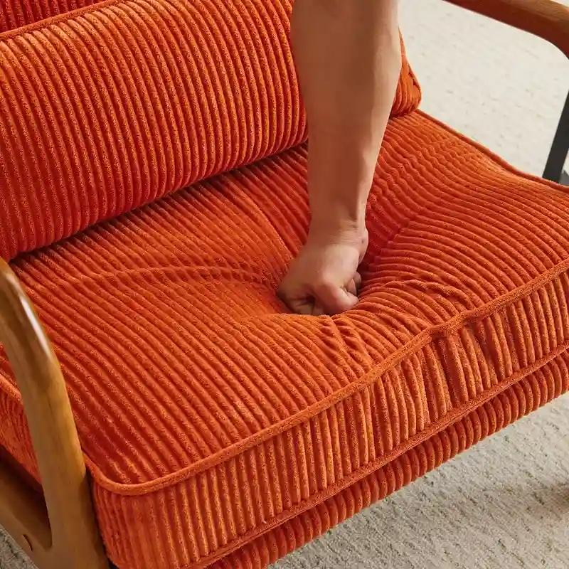 2-pc Upholstered Linen Blend Accent Chair