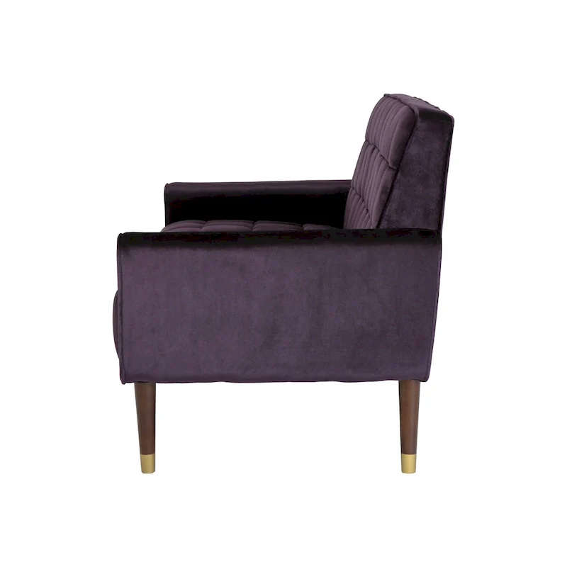 Harnett Tufted Velvet Tapered Leg Loveseat by Christopher Knight Home