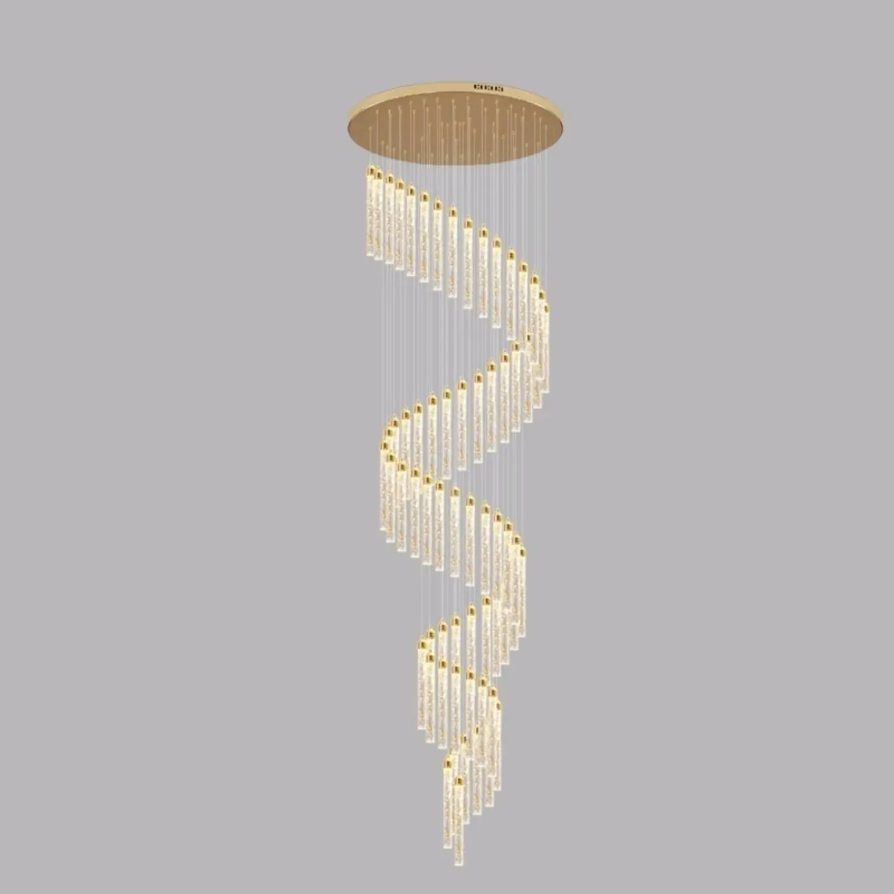 Modern Spiral Crystal Gold LED Chandelier Pendant Light