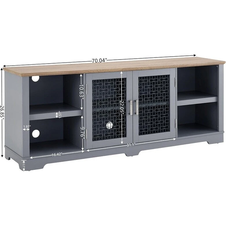 Roomfitters Modern Farmhouse TV Media Stand, Barn-Inspired Home Entertainment Console