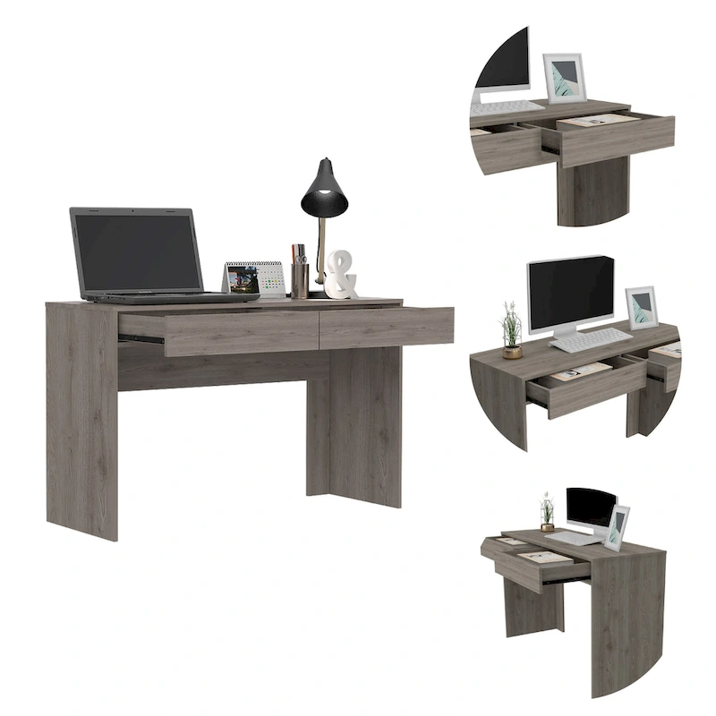 FM Furniture Tampa 2-Drawer Computer Desk with 2 Handleless Drawers