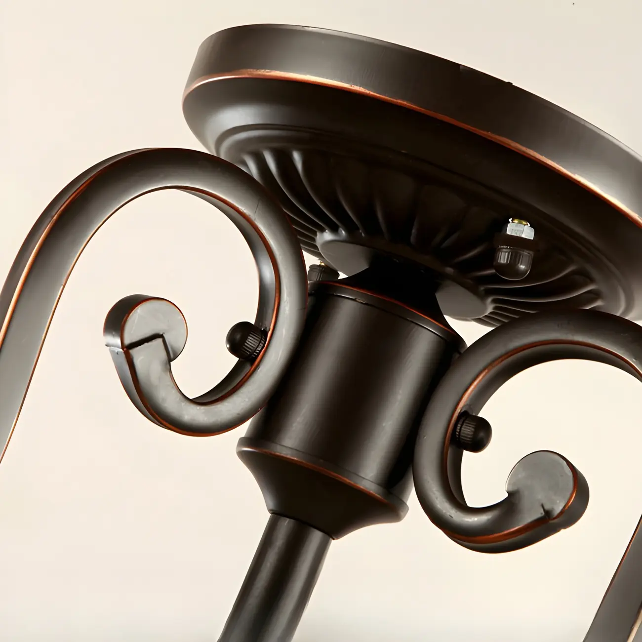 Frosted Glass Brown 3-Light Barn Semi Flush Ceiling Light