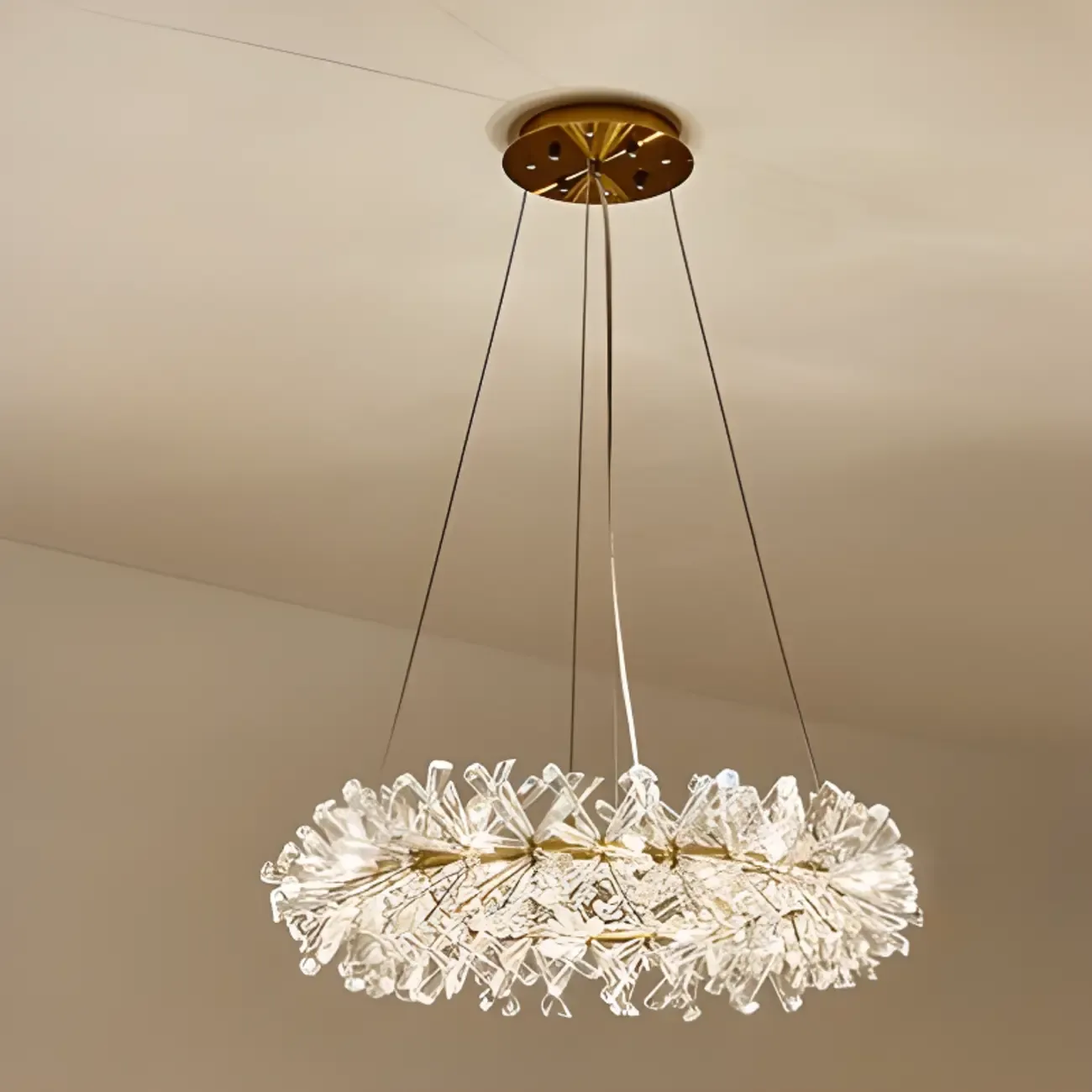 Modern Gold Crystal Garland Ambient Chandeliers