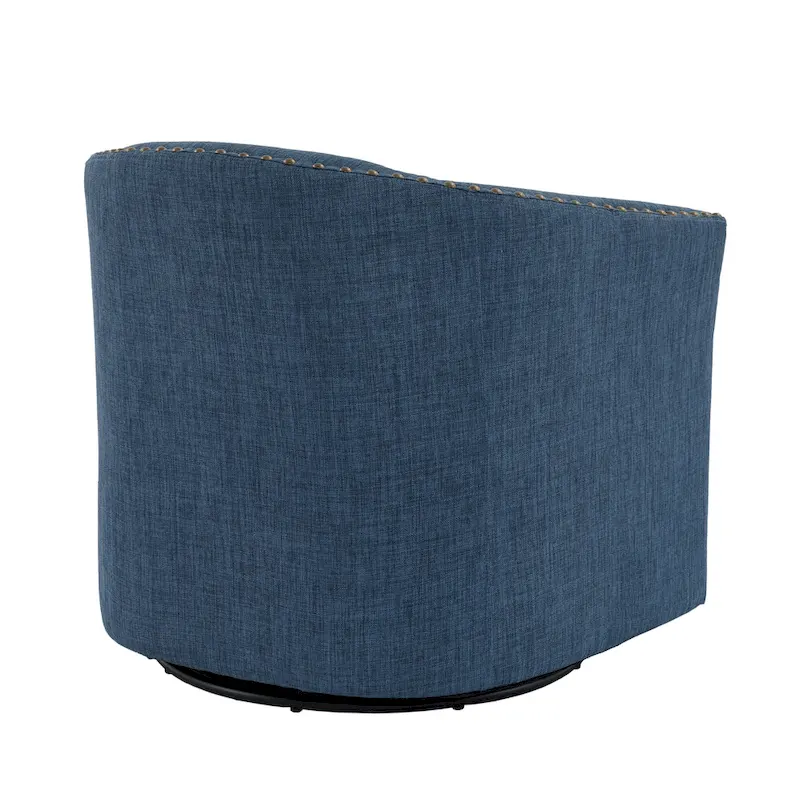 Nailhead Trim Upholstered Swivel Accent Chairs Set of 2