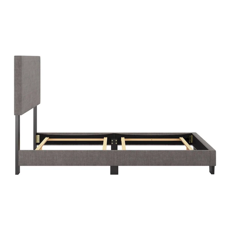 Modern Single/Twin Upholstered Bed with Padded Headboard - Box Spring Required