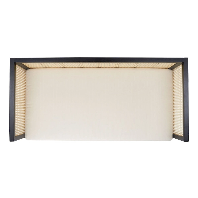 SAFAVIEH Mandie Rattan Sofa - 29 W x 62 D x 30 H - 29Wx62Dx29H