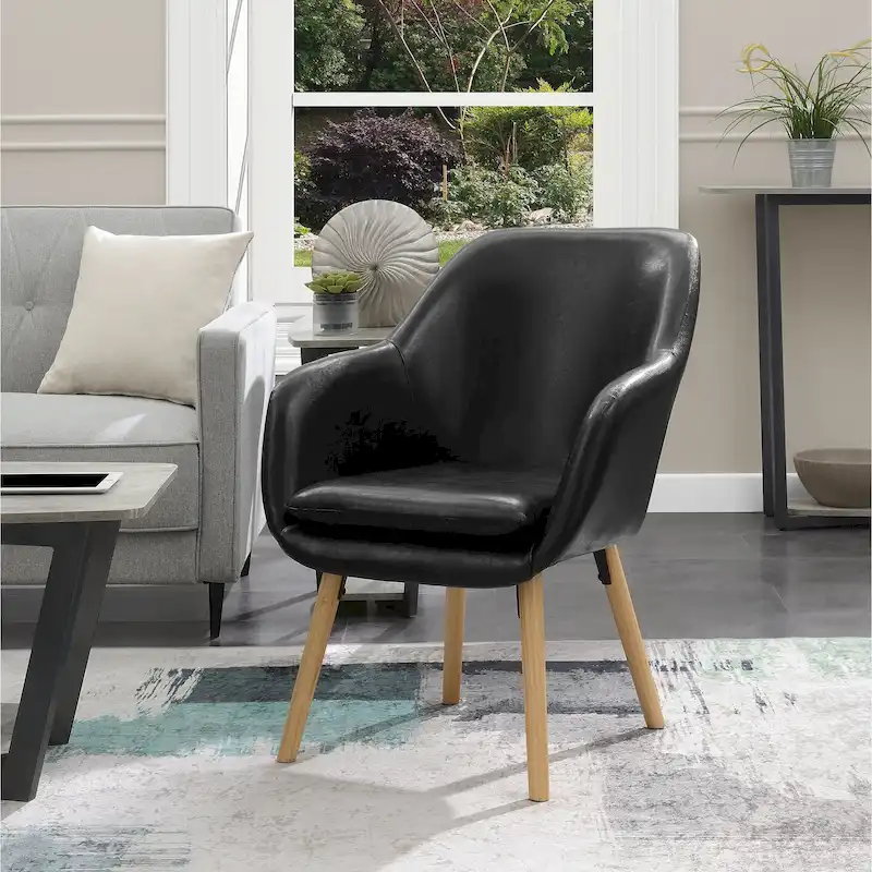 Convenience Concepts Take a Seat Charlotte Wingback Upholstered Accent Armchair