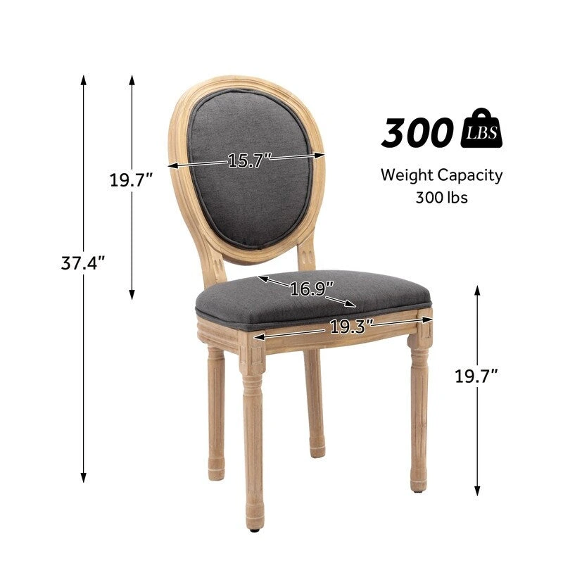 French Dining Chair with Nailhead Trim Set of 6