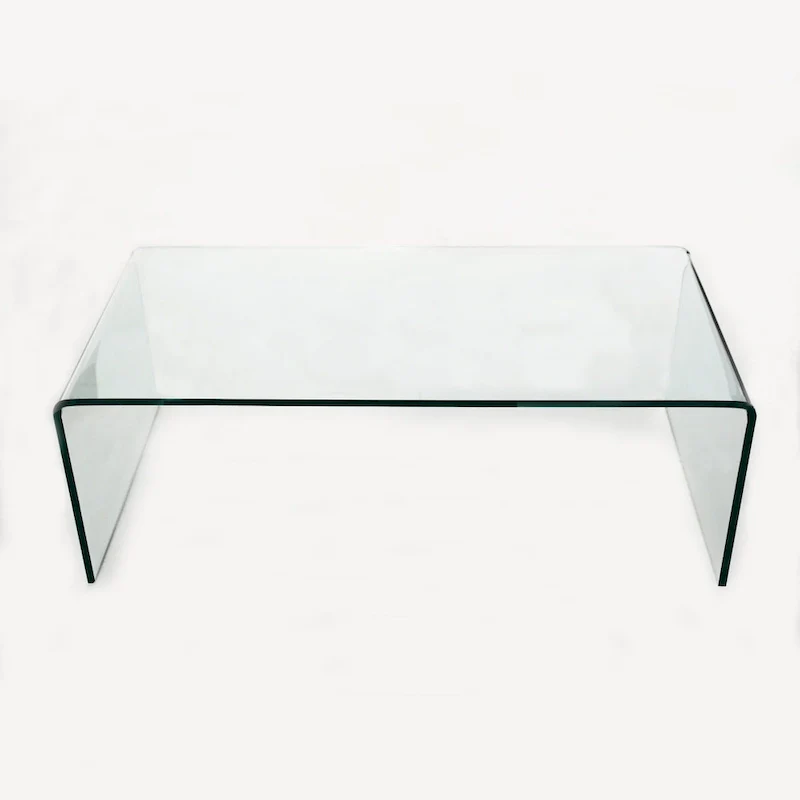 Glass Console Table, Transparent Tempered Glass Console Table