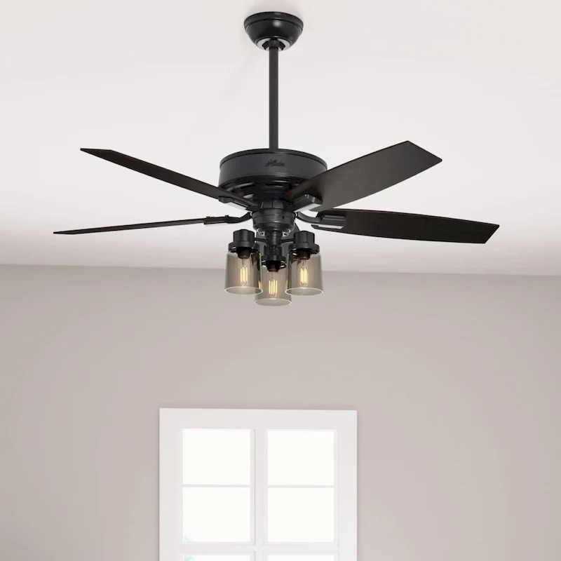 Hunter Fan Bennett Brushed Nickel/ Grey Oak 52-inch Ceiling Fan