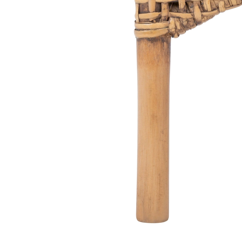 SAFAVIEH Rosalia Coastal Rattan Accent Chair with Cushion - 23.4 W x 24.8 L x 32.7 H - 23Wx25Dx33H