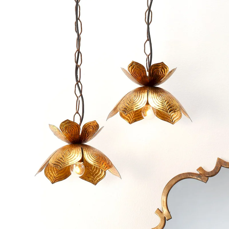 Jamie Young Flowering Lotus 1-Light Iron Pendant