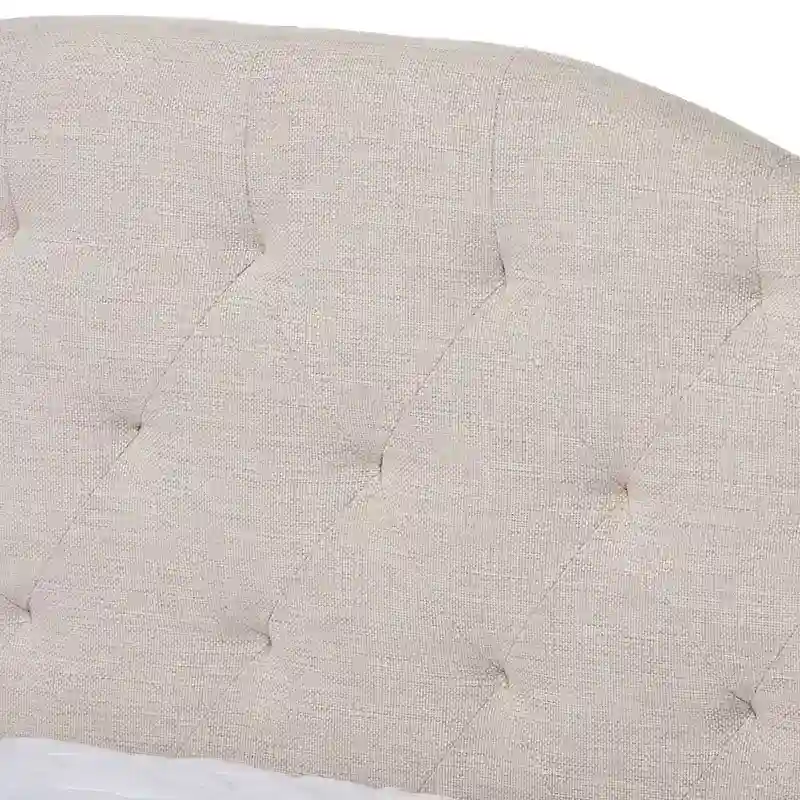 Fabric Upholstered Daybed with Button-Tufted Headboard