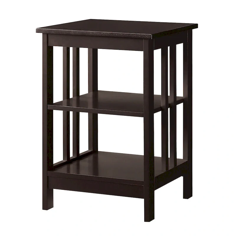 Mission End Table with Shelves