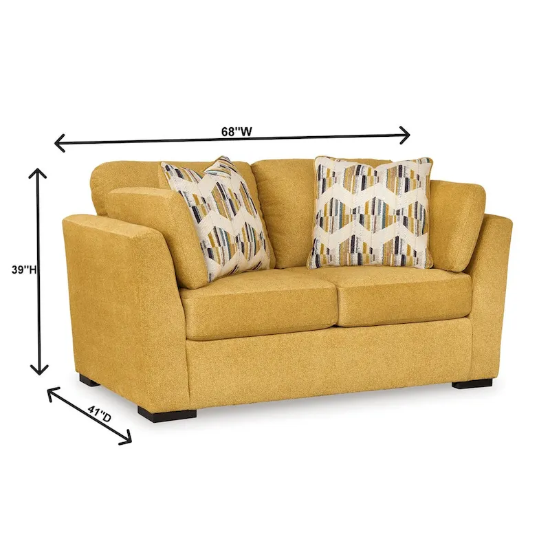 Roundhill Furniture Clareen 2-Piece Living Room Set, Sofa and Loveseat