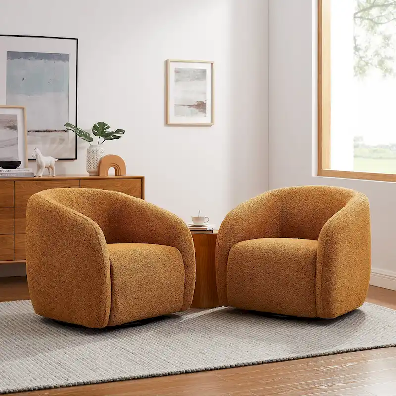 Kiptin 31.7W 360 Degree Swivel Barrel Accent Chair (Set of 2)