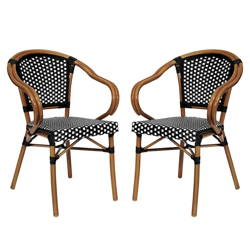 Stacking Bistro Chairs with Metal Frames