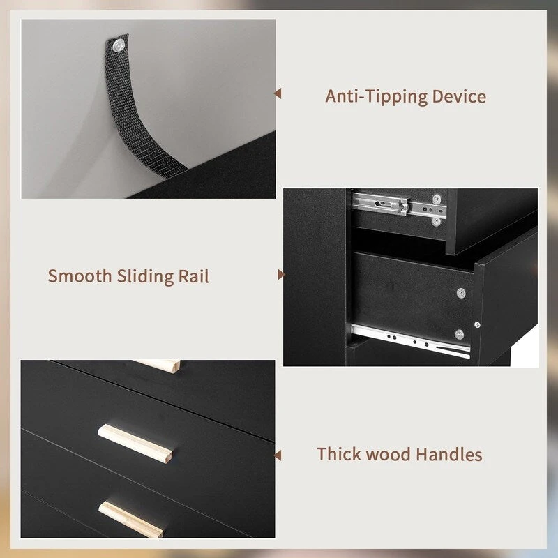 Five Drawers With LED