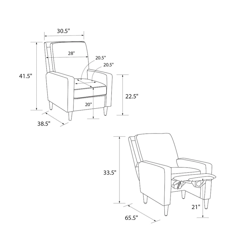 The Novogratz Lana Pushback Recliner