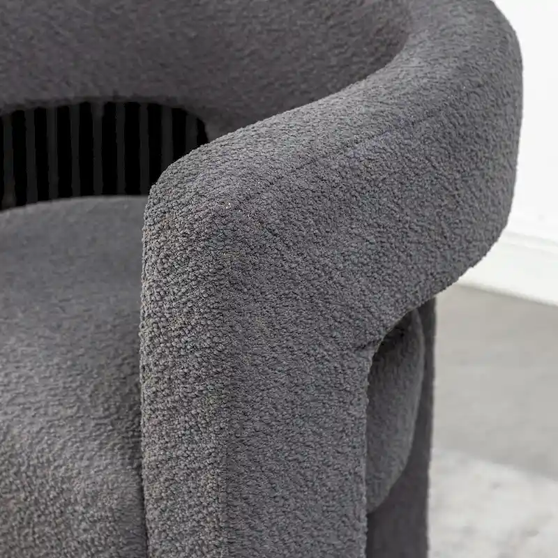 KINWELL 28 Wide Boucle Upholstered Square Armchair (Set of 2)