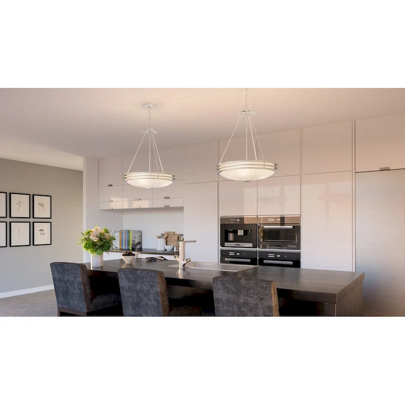 Emile 4-Light Brushed Nickel Modern Pendant