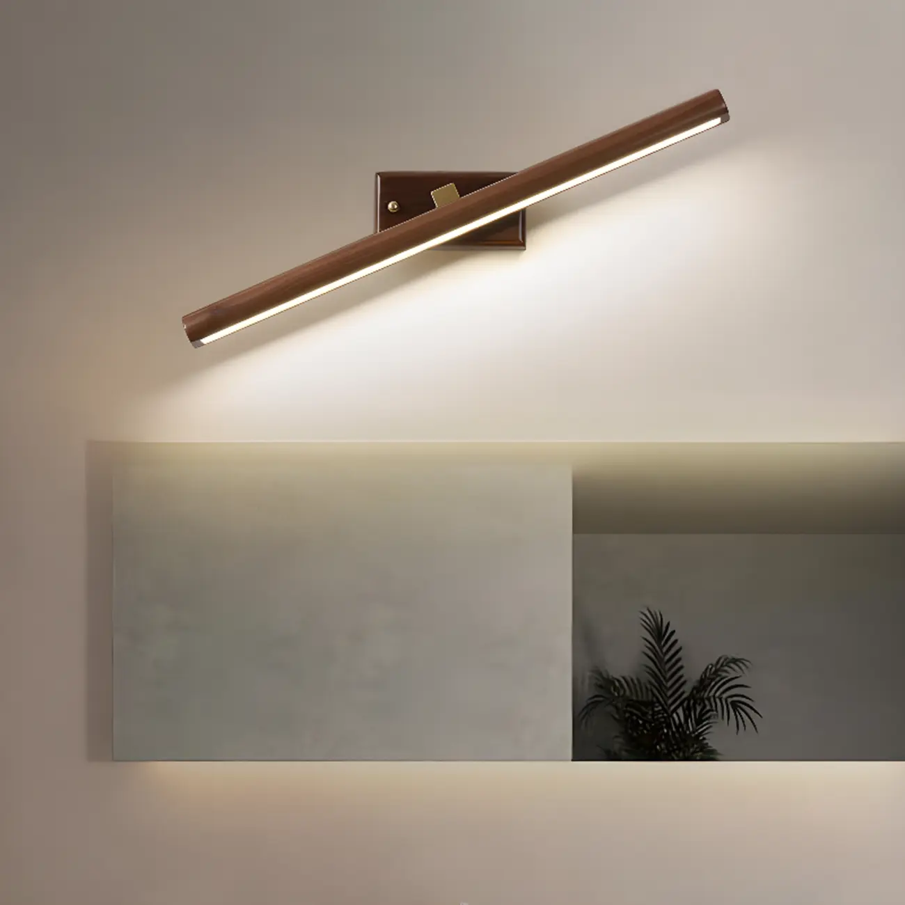 Modern Wood LED Vanity Light Fixture with Rotable Design