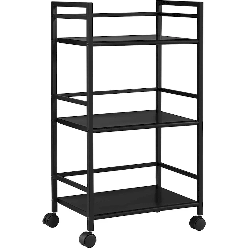 Emerald 3 Shelf Metal Rolling Utility Cart
