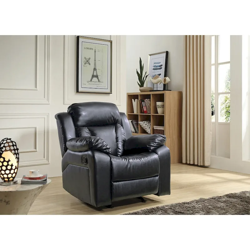 Daria Faux Leather Upholstery Reclining Chair - 38L x 37W x 41H
