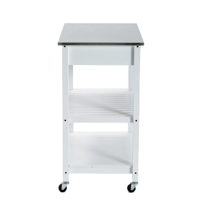 Holland Kitchen Cart With Stainless Steel Top