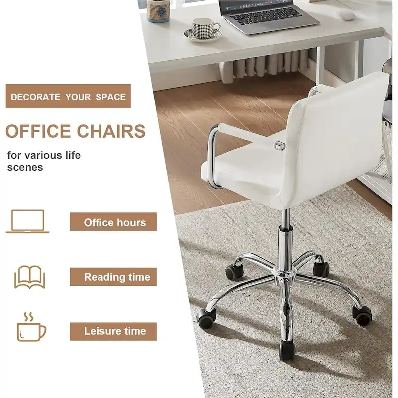 Home Office Desk Chairs 360 Swivel Height-Adjustable Accent Chair