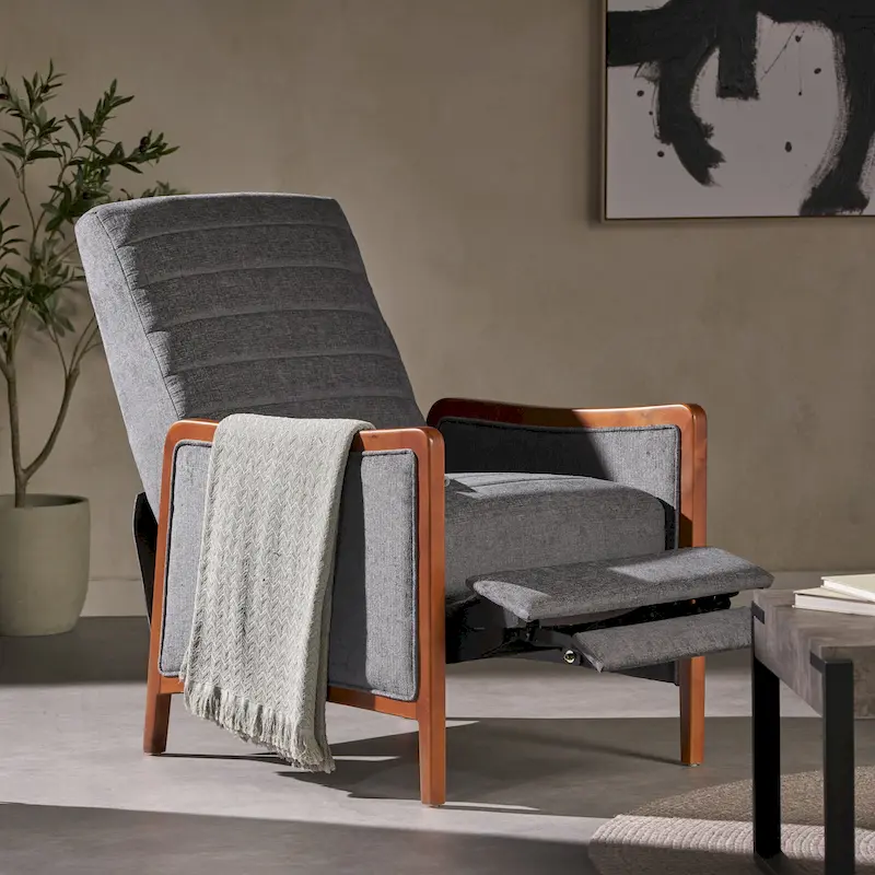 Anaura Channel Stitch Pushback Recliner by Christopher Knight Home