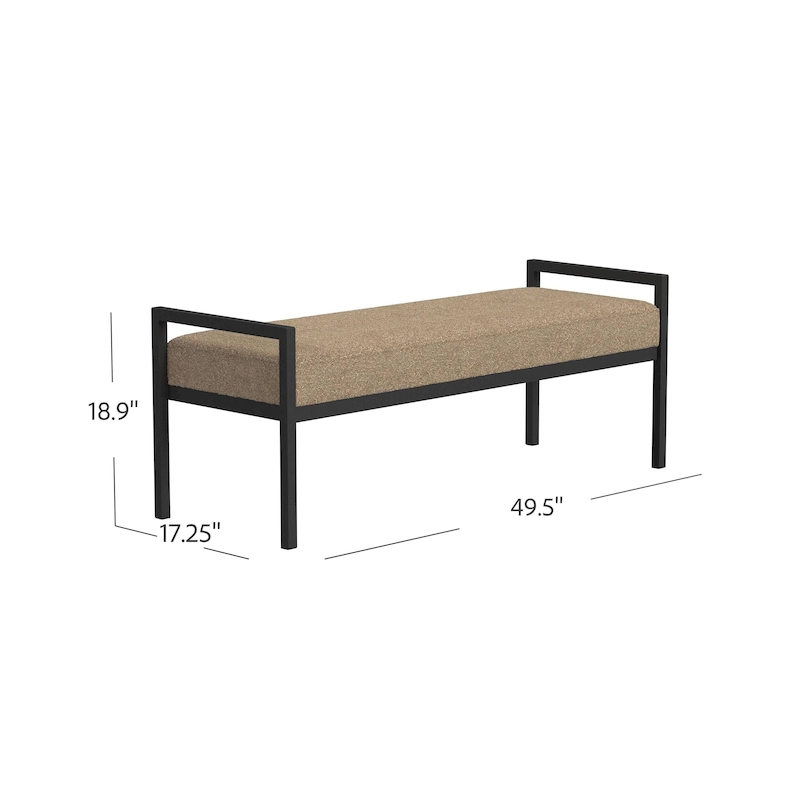 HomePop Modern Metal Bench