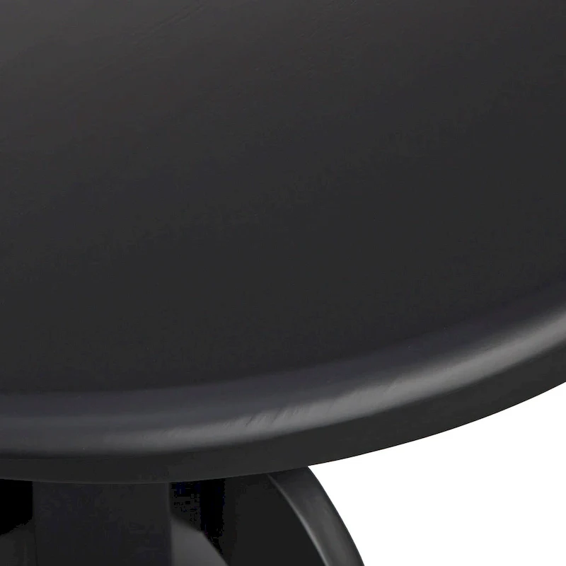 Matte Black Round Dining Table - 40