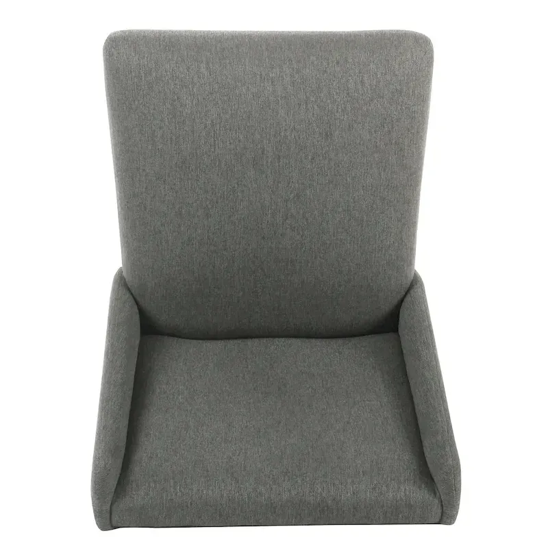 High-Back Fabric Counter Stool – Pewter Gray, Single