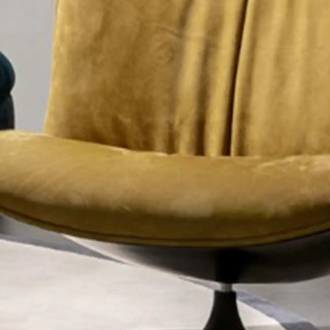 Swivel High-Back Tech Cloth Armless Accent Chair