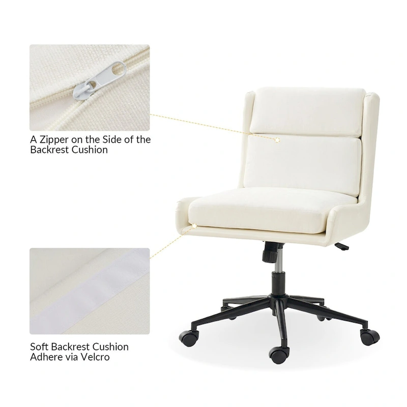 Siegfried Modern Swivel Tilting Office Chair with Removable Soft Upholstery by HULALA HOME