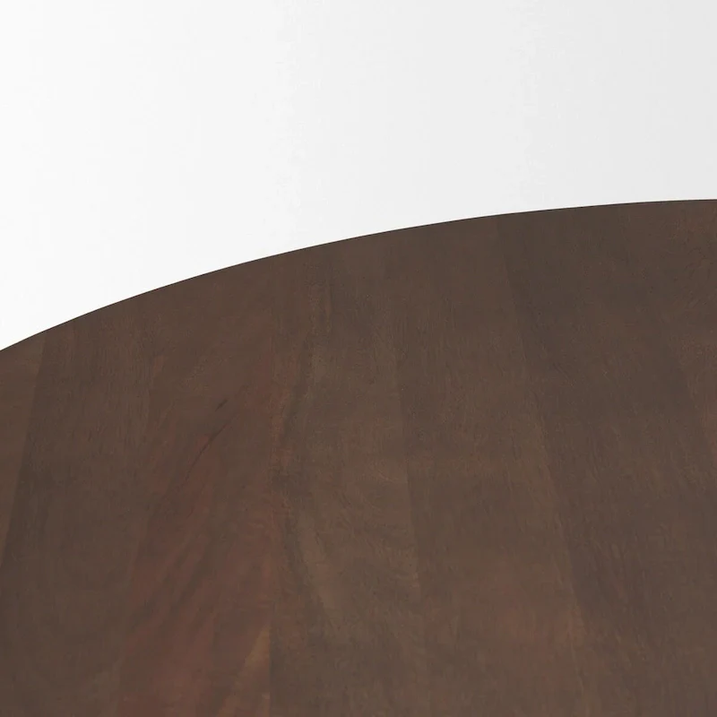 Swanson 60 Dark Brown Wood Round Pedestal Dining Table - 60.0L x 60.0W x 30.0H