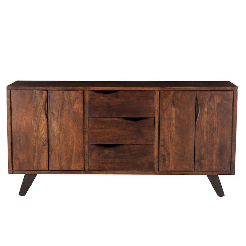 Nottingham 68-Inch Acacia Wood Sideboard in Walnut Finish