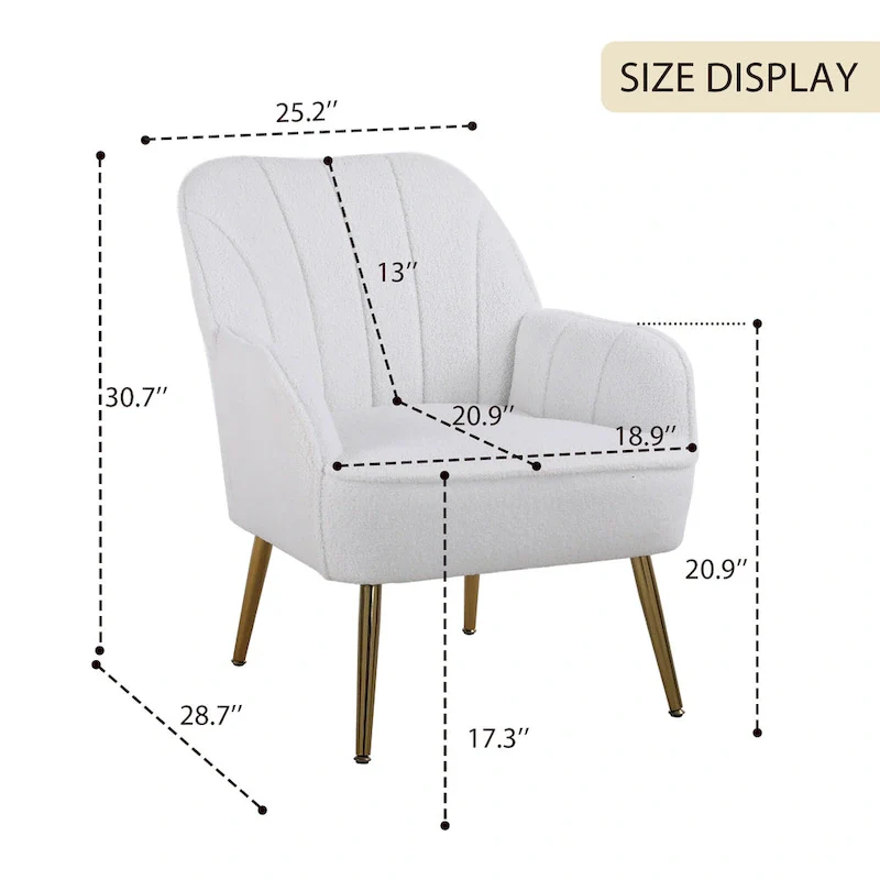 Suellyn 25.2-inch Wide Armrest Modern Chair