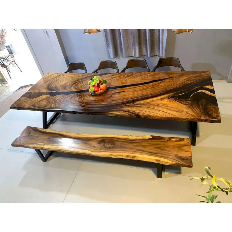 Sundaland 118  Large Slap Live Edge Dining Table