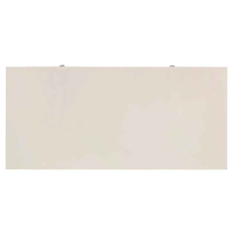 White Finish Beige Linen Drawer Face Dresser