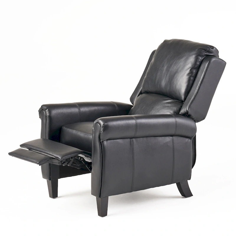 Haddan PU Leather Recliner Club Chair by Christopher Knight Home