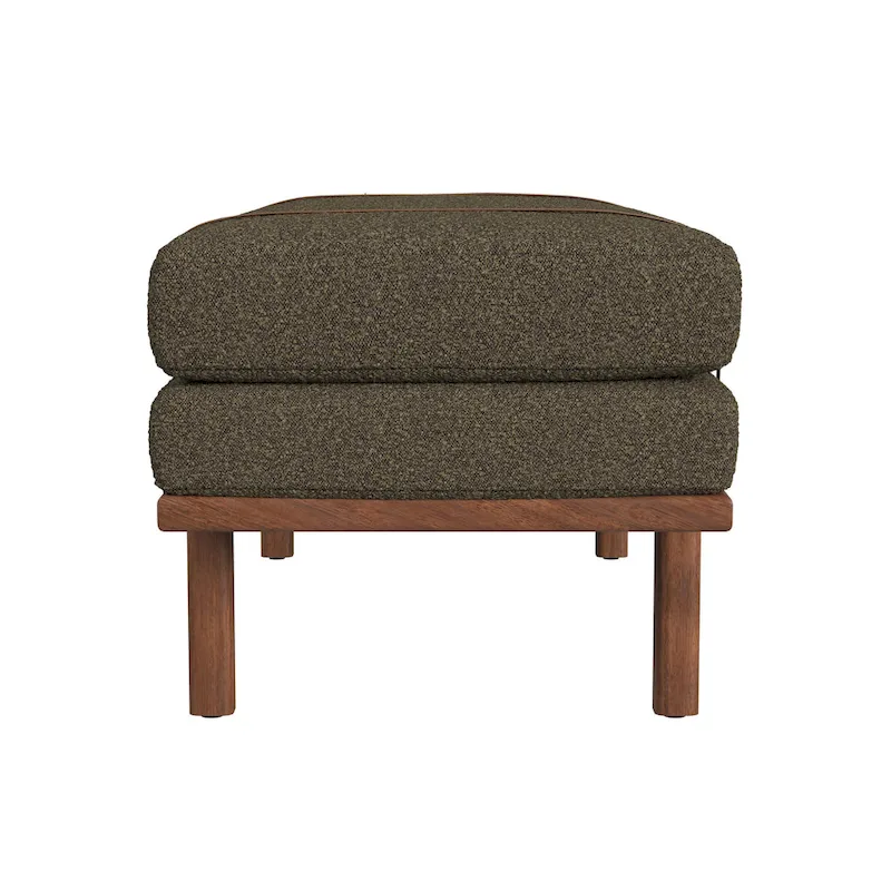 HomePop upholstered Bench with Wood Base