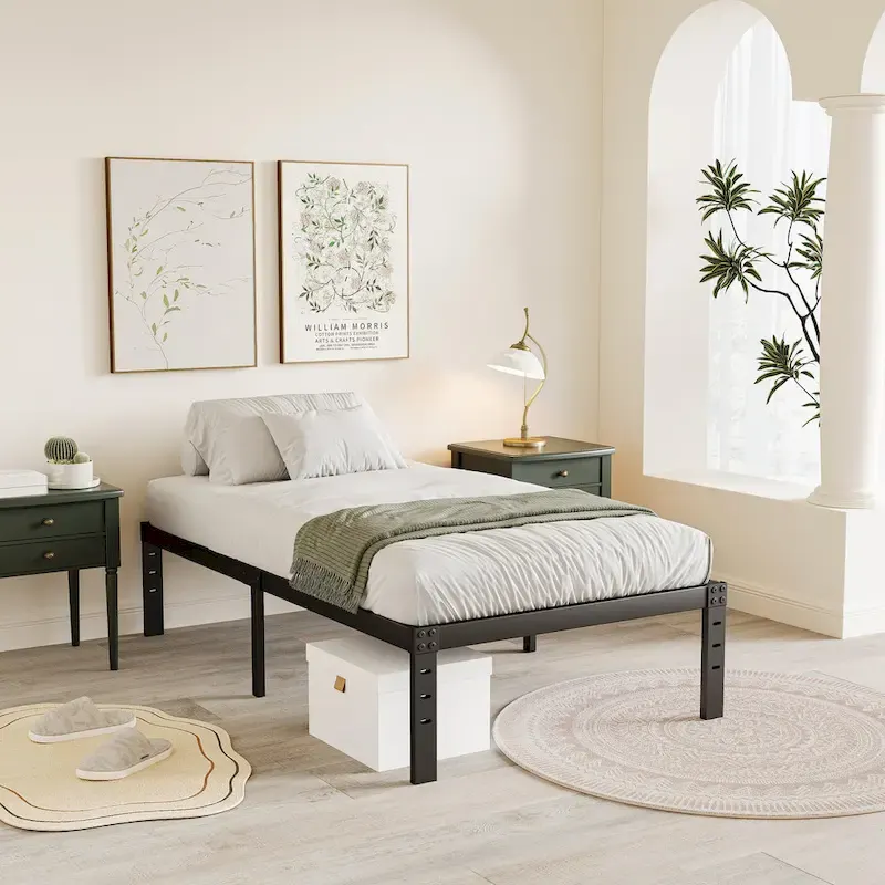 14 Inch Heavy Duty Bed Frame, No Box Spring Needed, Noise Free